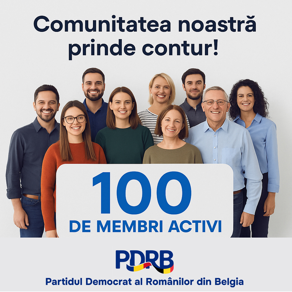 Partidul Democrat al Românilor din Belgia a depășit 100 de membri!